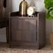 Baxton Studio Hale Modern and Contemporary Walnut Brown Finished Wood 2-Drawer Nightstand 174-11212-Zoro - alternate 6